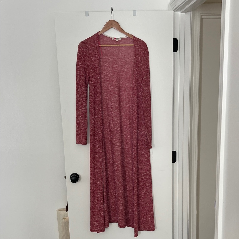 Chic Maroon Long Sleeve Cardigan
